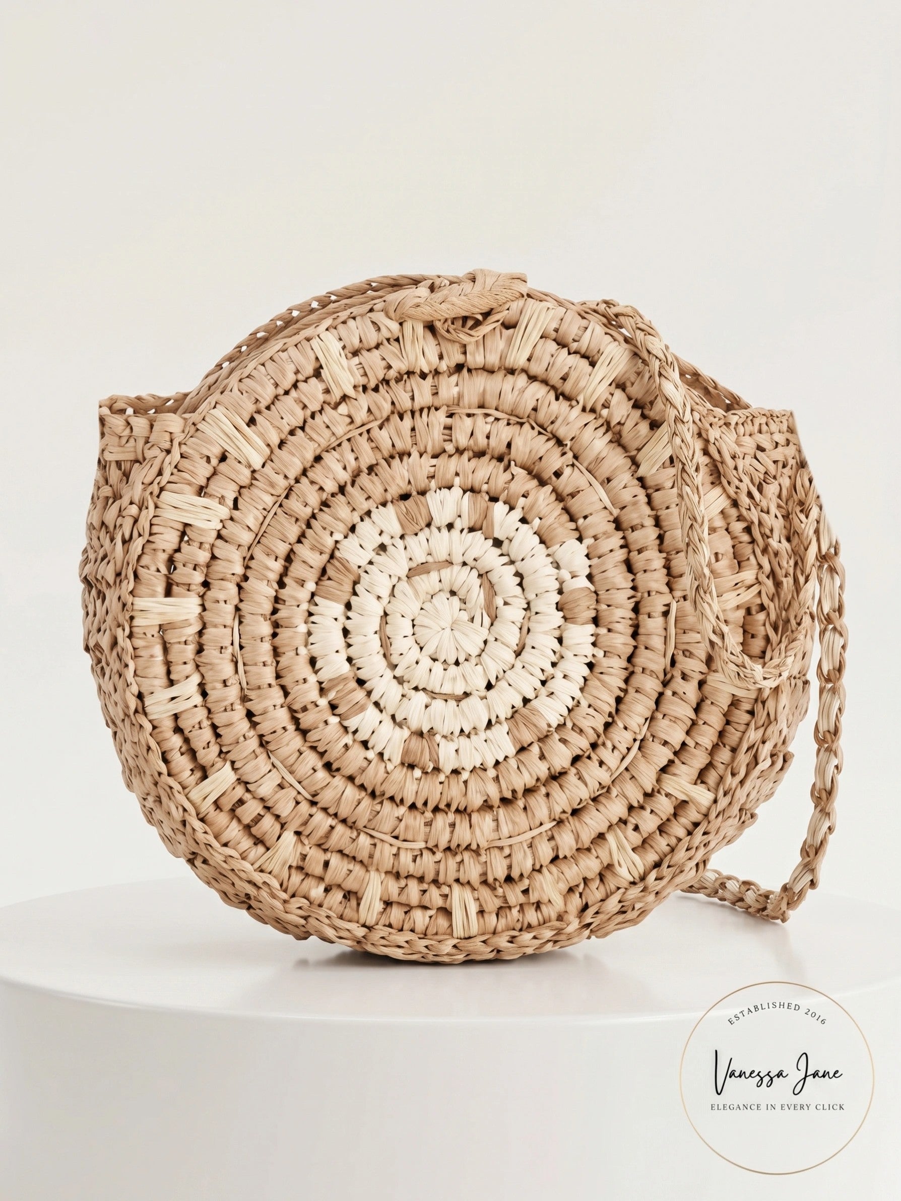 INC International Concepts Straw Circle Crossbody
