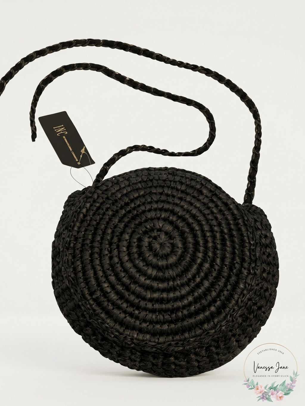 INC International Concepts Straw Circle Crossbody