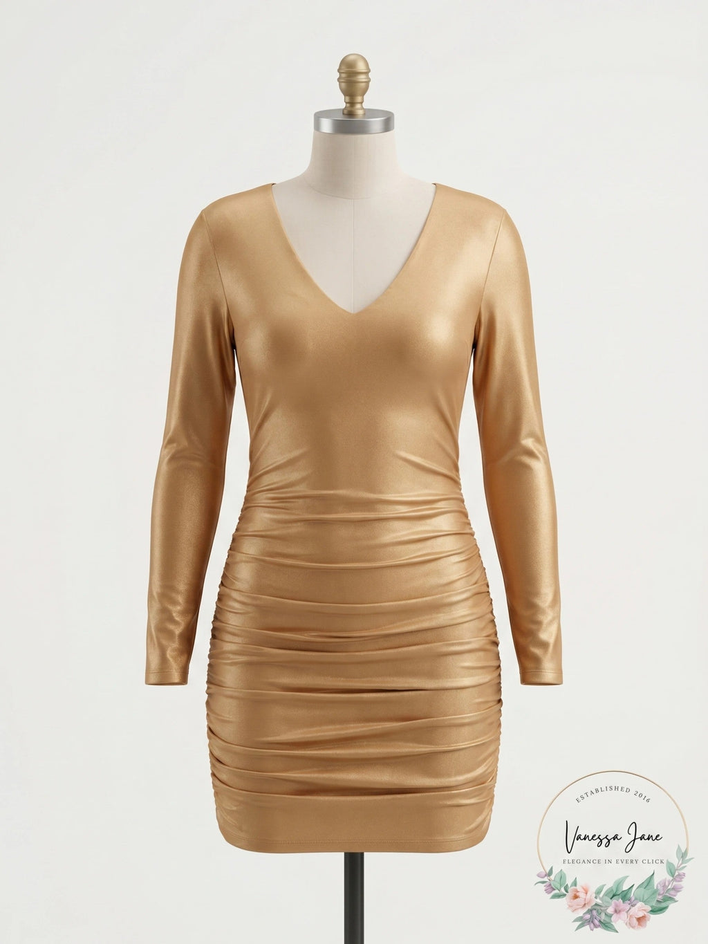 Tiger Mist Womens Olivia Sheath V-Neck Party Dress, Size XS