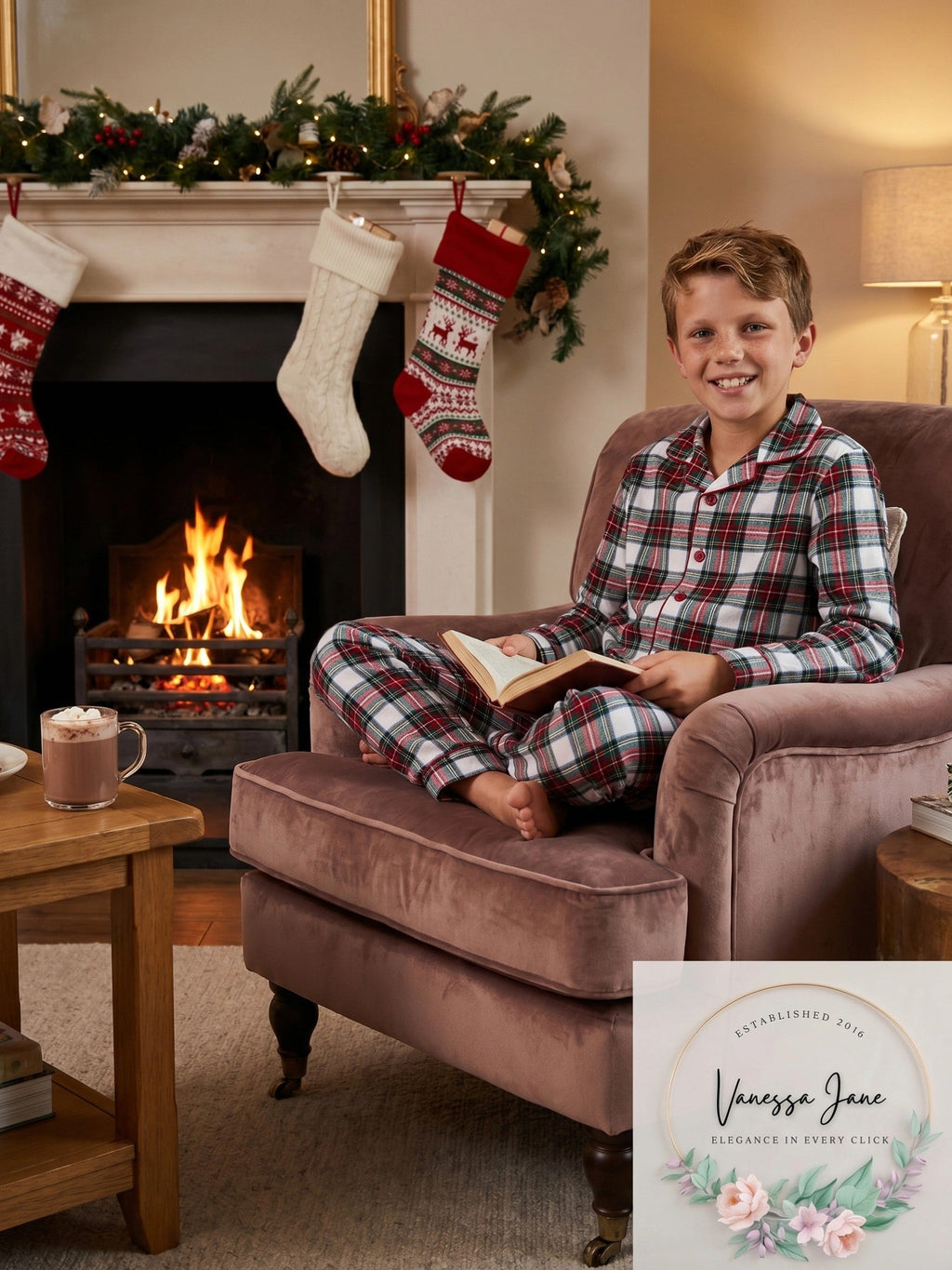 Matching Family Pajamas Kids Brinkley Plaid Pajama Set
