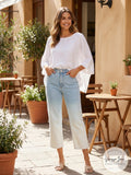 Blanknyc High Rise Ankle Wide Leg Jeans in Toned Down