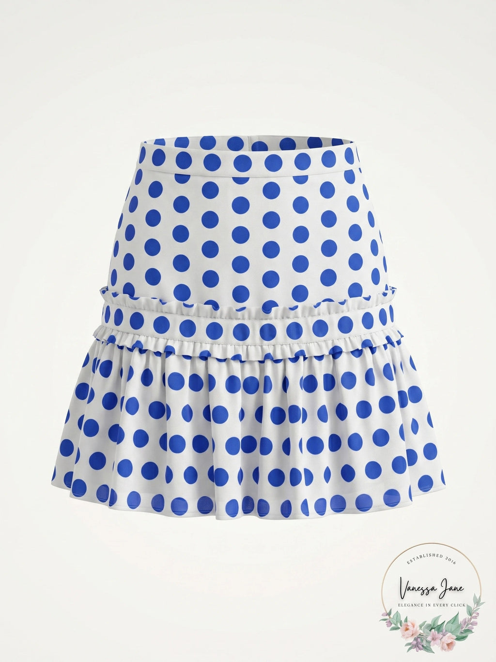 Alexis Womens Harley White Applique Polka Dot Fringe Mini Skirt, Size Small