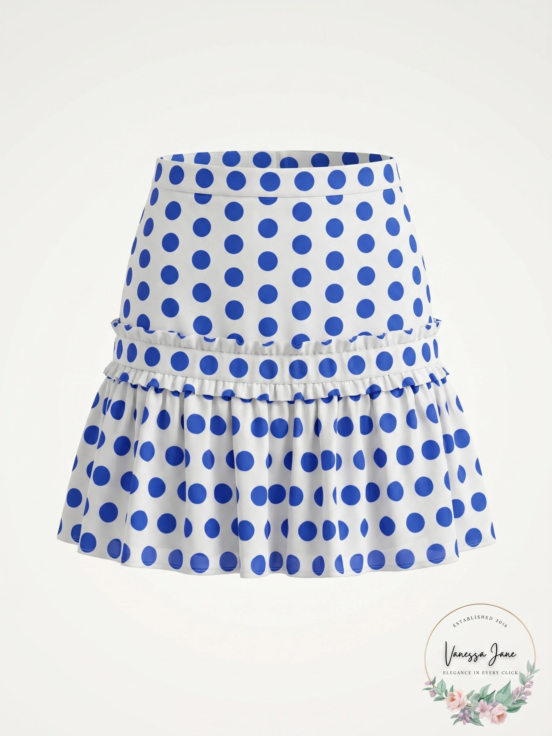 Alexis Womens Harley White Applique Polka Dot Fringe Mini Skirt, Size Small