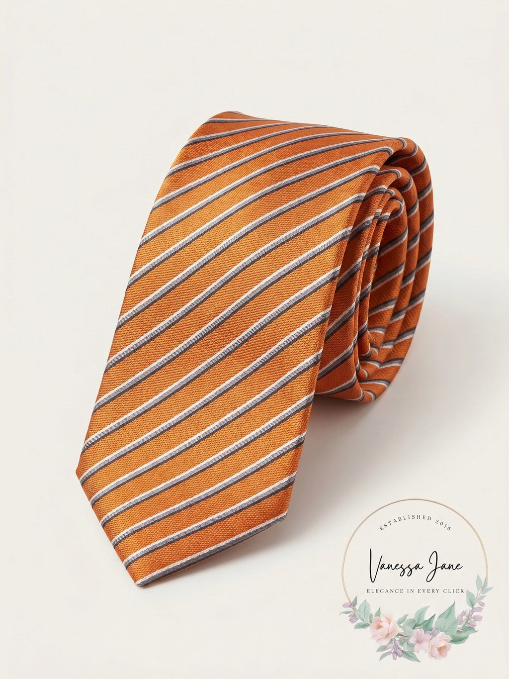 Dockers Big Boys Striped Necktie, Orange