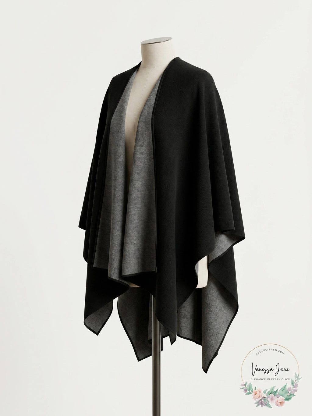 Charter Club Solid Knit Reversible Poncho