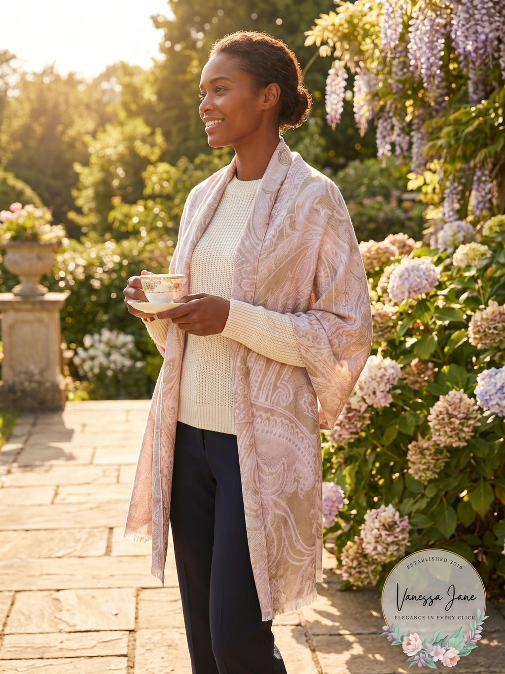 International Concepts Tranquil Scale Jacquard Wrap & Scarf