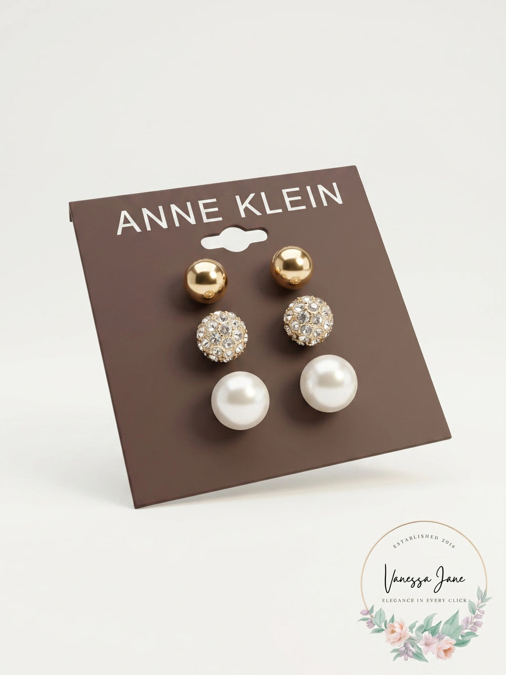 Anne Klein Gold-Tone 3-PC. Set Pave Stud Earrings
