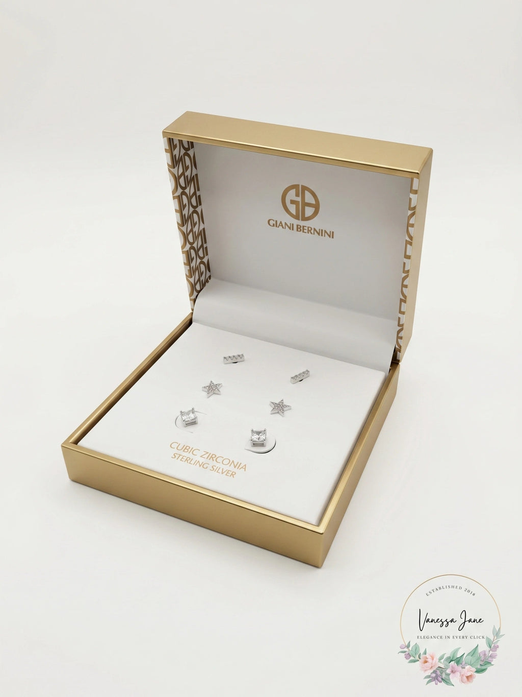 Giani Bernini 3-PC. Set Cubic Zirconia Stud and Huggie Hoop Earrings in Sterling