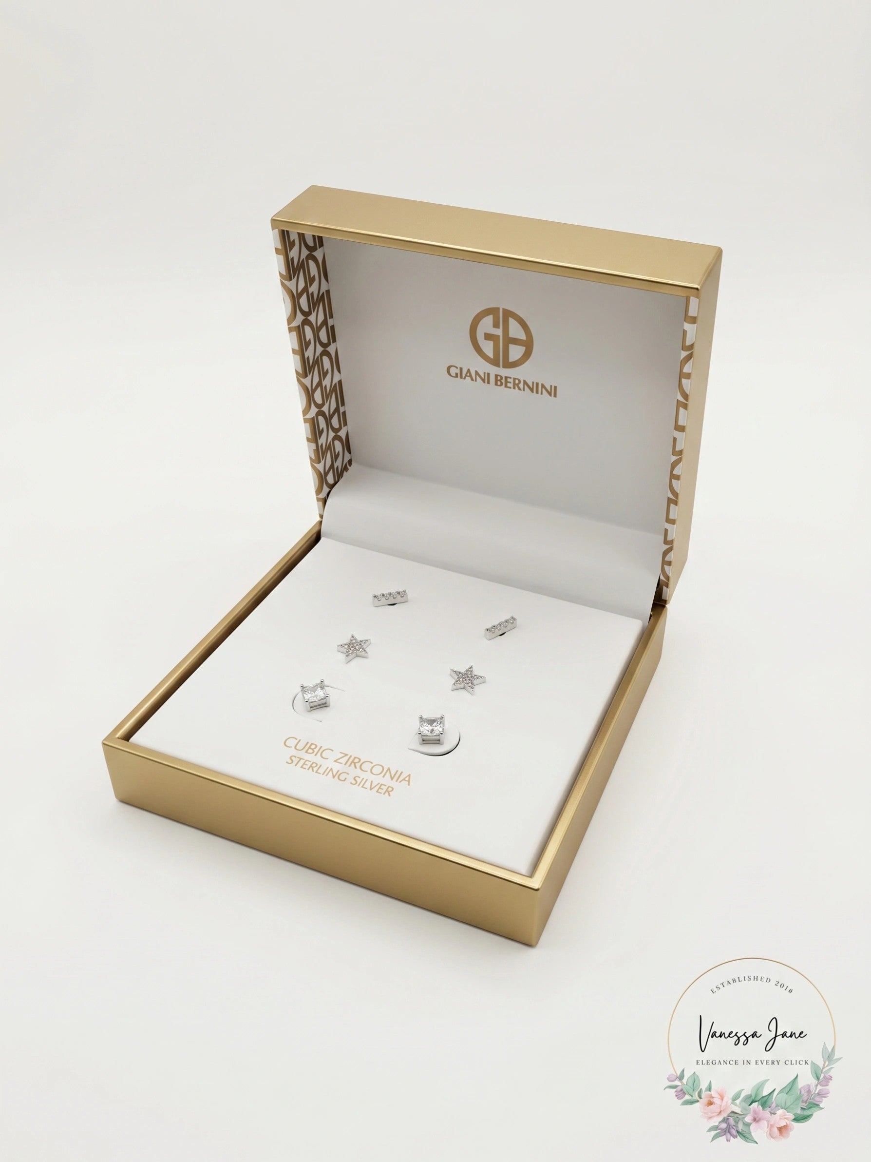 Giani Bernini 3-PC. Set Cubic Zirconia Stud and Huggie Hoop Earrings in Sterling