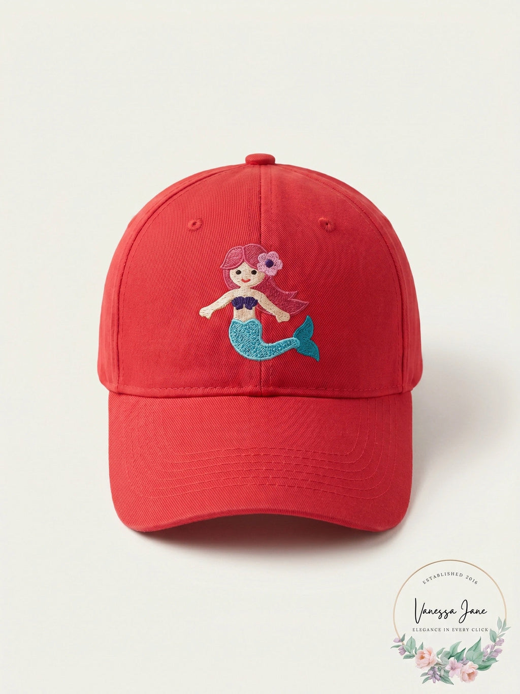 Savanna Georgia  Girls Mermaid Montauk Baseball Cap ,Color: Pink