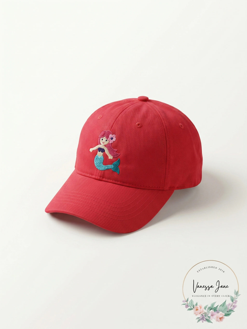 Savanna Georgia  Girls Mermaid Montauk Baseball Cap ,Color: Pink