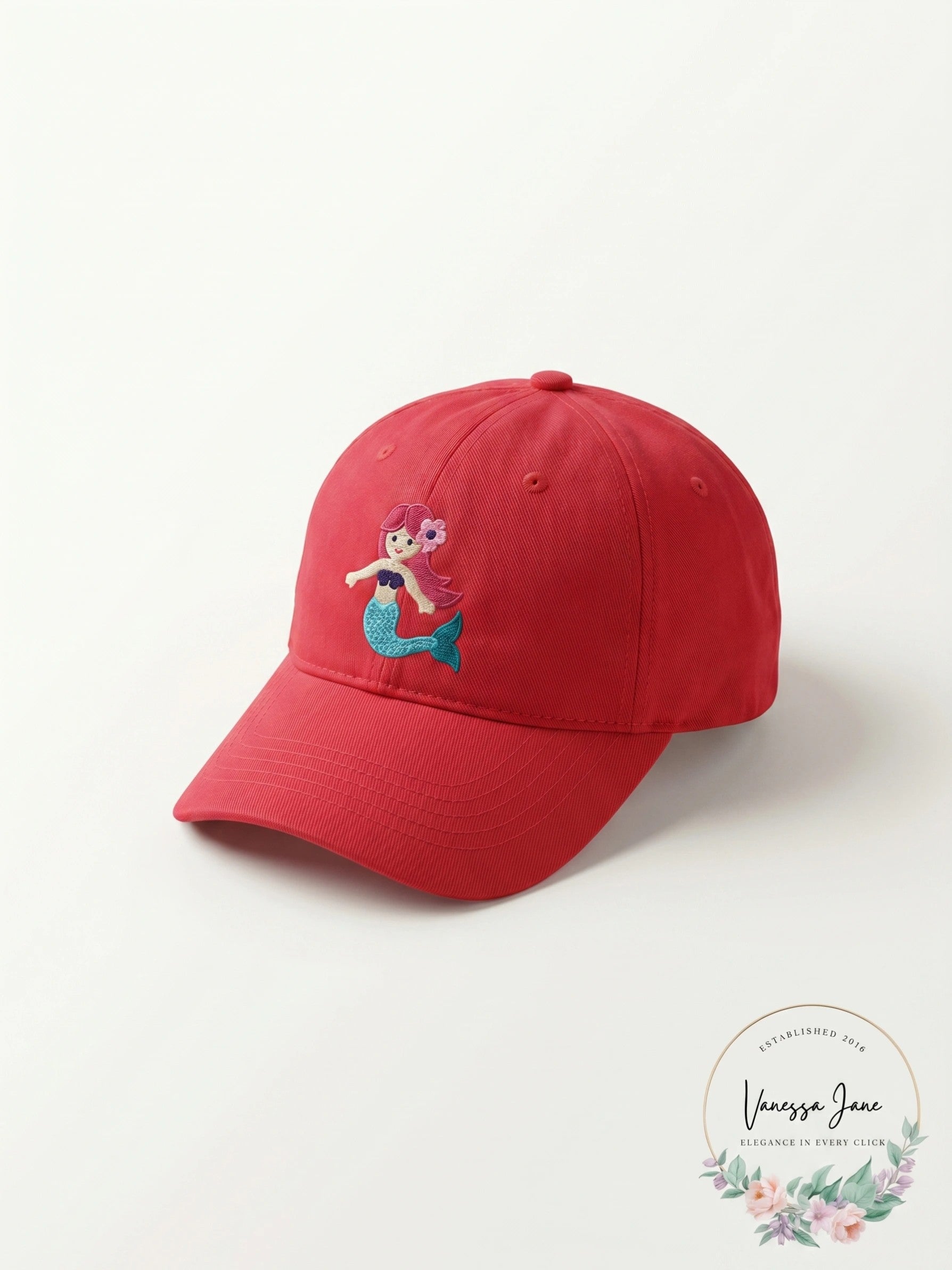 Savanna Georgia  Girls Mermaid Montauk Baseball Cap ,Color: Pink
