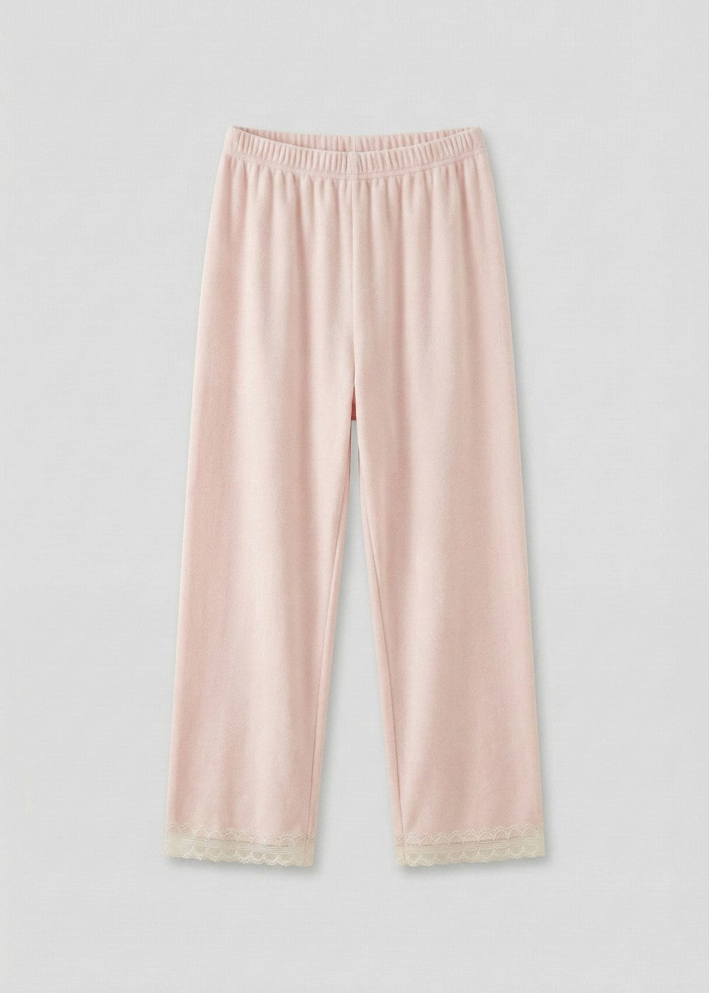 Rosy Velvet Coquette Lace Pajama Set / Blue
