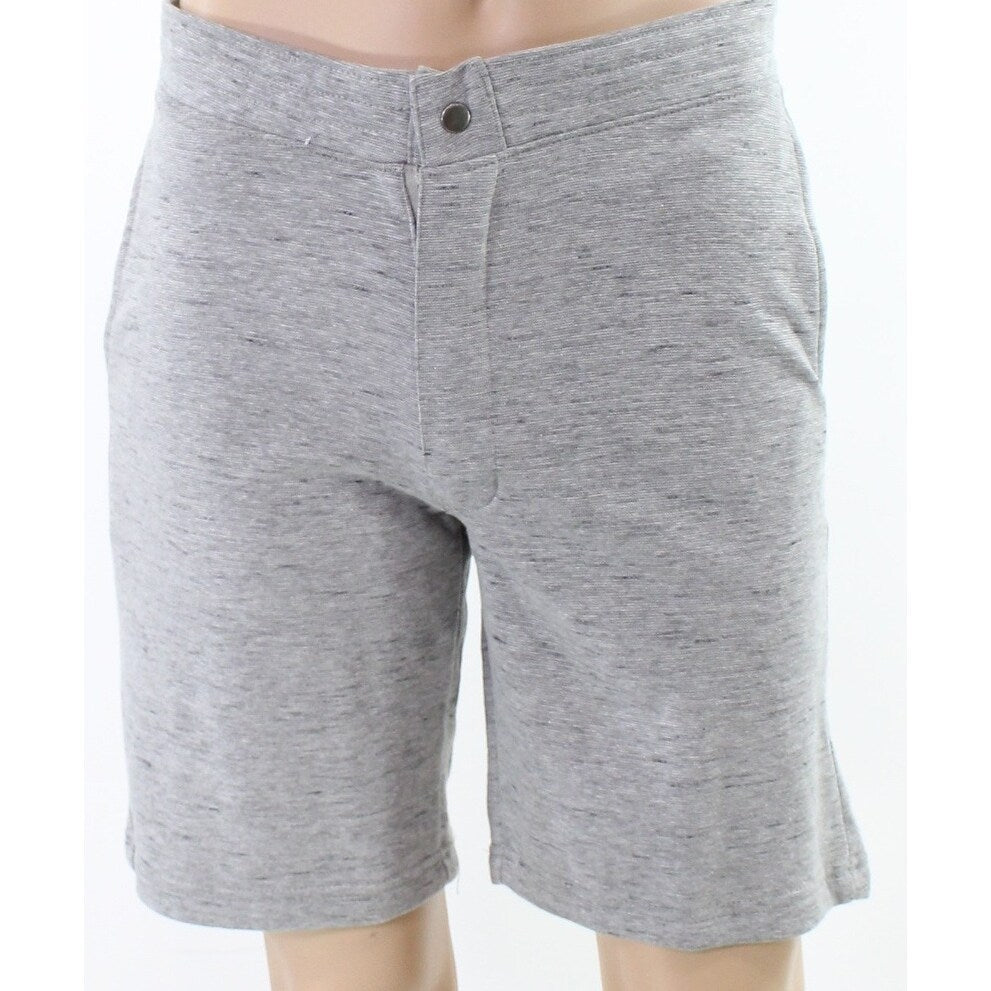 Weatherproof Mens Knit High Rise Shorts, Light Grey, Size Small