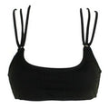 California Waves Juniors Black Ribbed Bralette Bikini Top