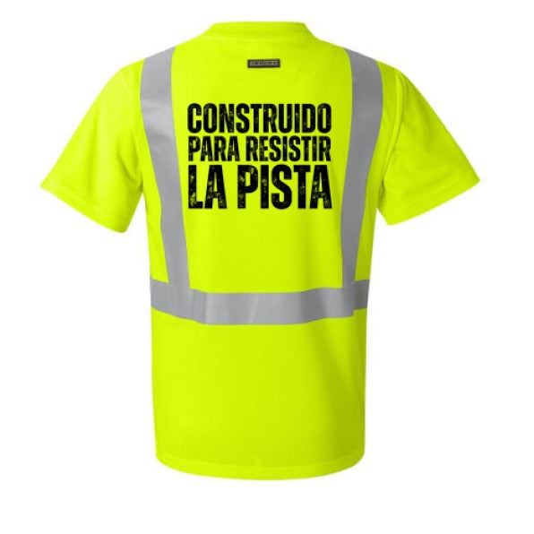 Camisa de Trabajo de Microfibra Alta Visibilidad - “CONSTRUIDO PARA RESISTIR LA PISTA” - Edición The Crew Hangar