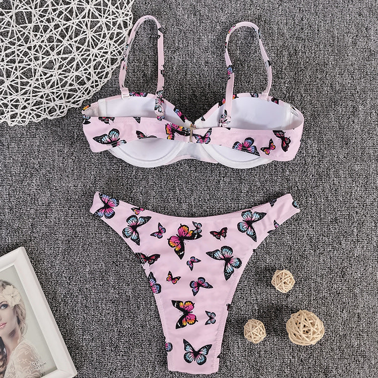 2020 New High-Quality Butterfly Print Bikini for Women