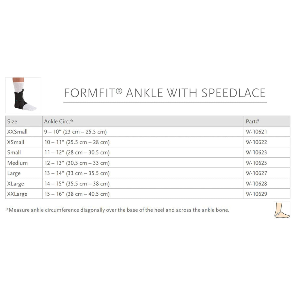Ossur® Formfit® Low Profile Ankle Brace with Speed Lace, Large W-10627