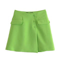 Striped Stretch Top with Pocket Mini Skirt for Spring