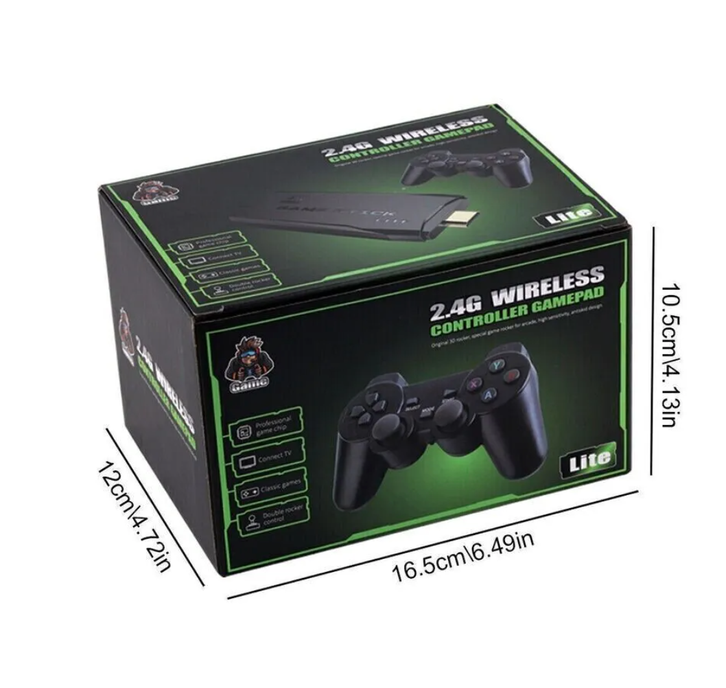 4K Retro Game Stick Console & Dual Wireless Controllers