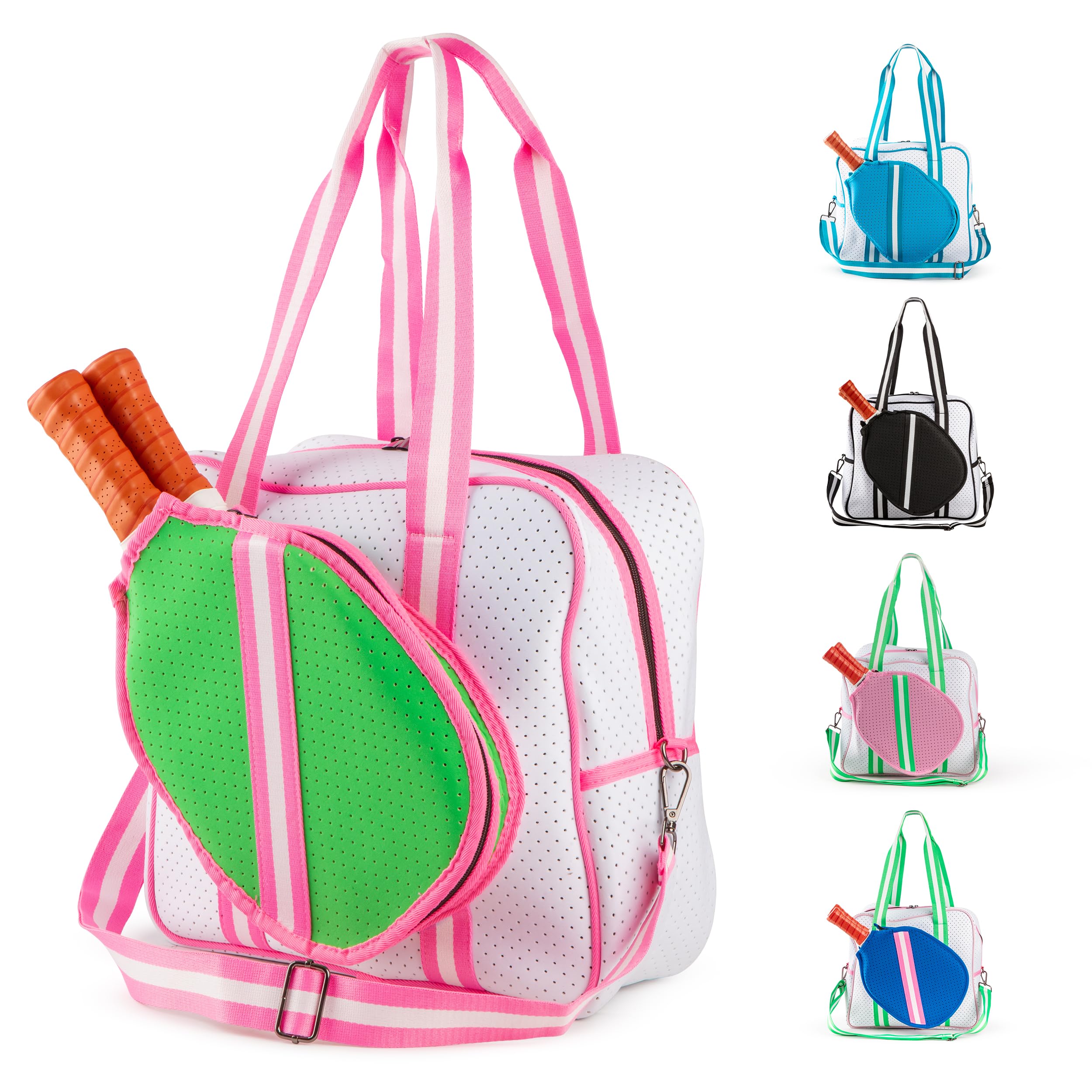 Pickleball Prep Pickleball Bags for Women Crossbody Womens Pickleball Bag Neoprene Pickleball Paddle Bag Pickleball Gifts for Women | Green