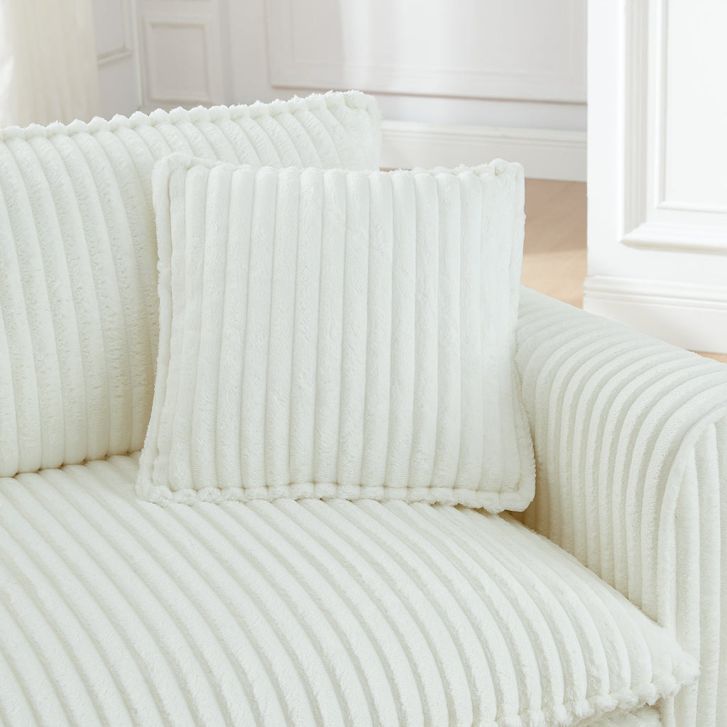 Lazy sofa chair, comfortable single-person sofa chair, with a backrest and soft seat cushion, having armrests on both sides, suitable for living room and bedroom - Beige