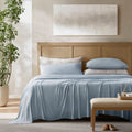 4-Piece Queen Stretch Jersey Sheet Set,Blue