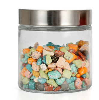 Glass Sealed Jar with Lid for Food Storage and Snacks