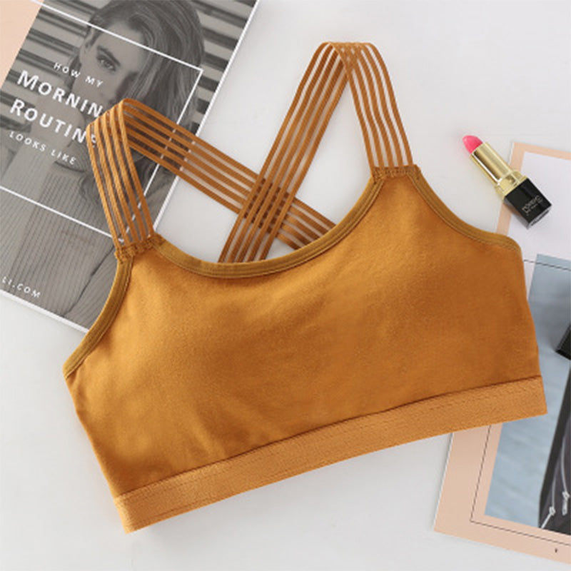 Cotton Strapless Bra Top with Removable Padding for Women
