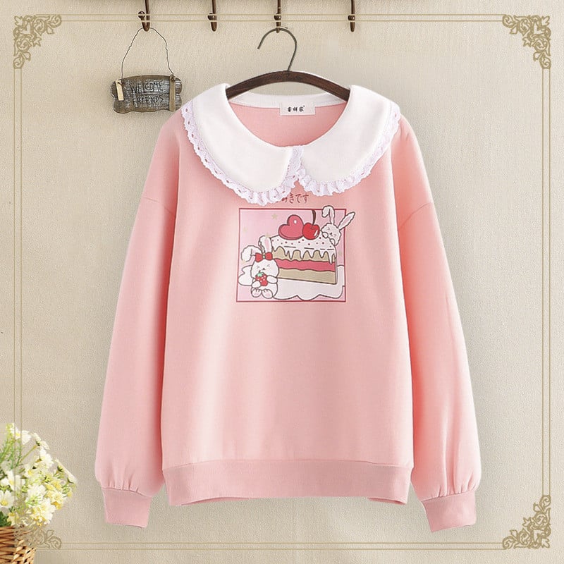 Girls Plus Fleece Padded Sweater Coat Loose Fit Top
