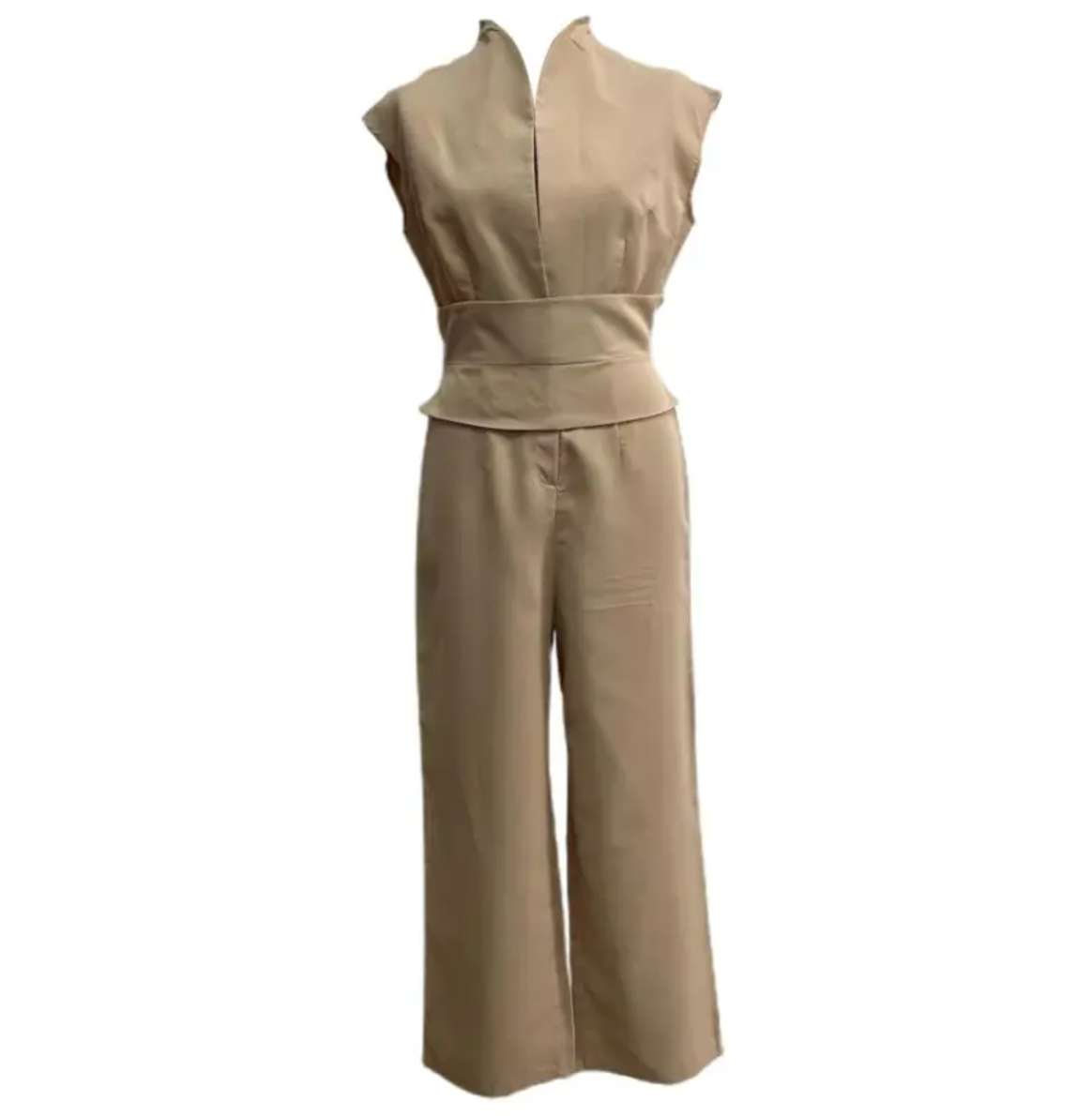 Women's Solid Wide Leg Jumpsuit