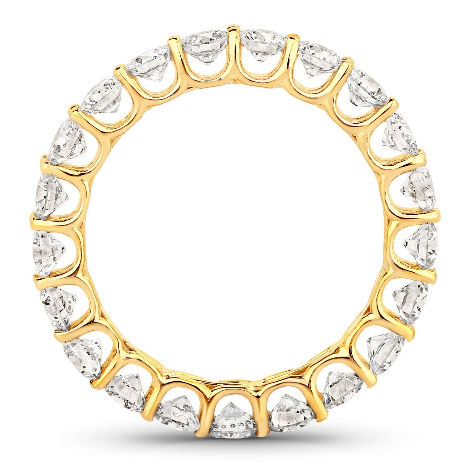 2.52 Carat Genuine Lab Grown Diamond 14K Yellow Gold Ring