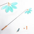 Wooden Cat Teaser Wand - Retractable Cat Toy