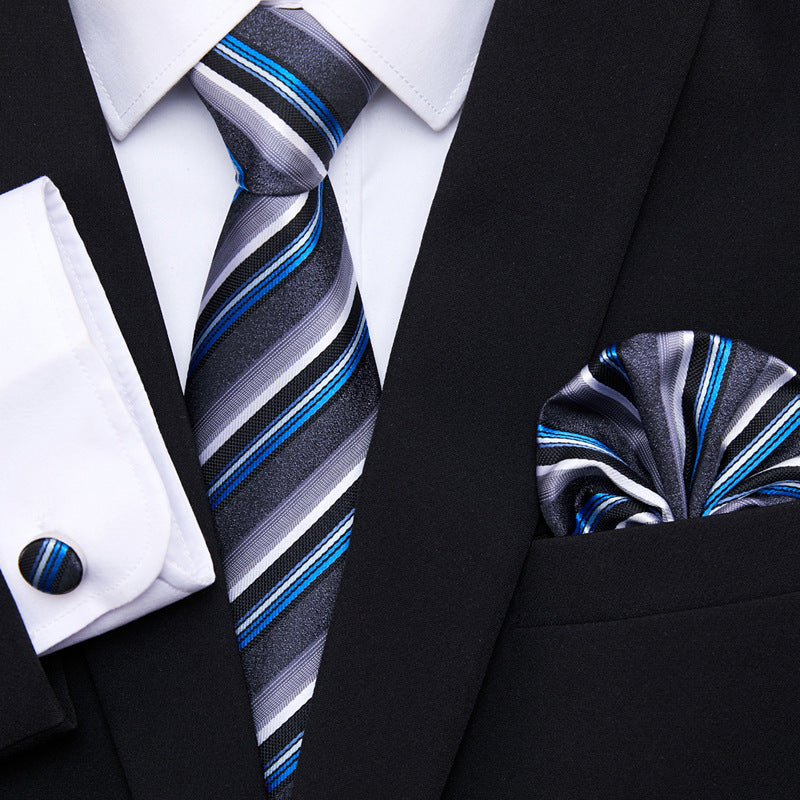 Men's Tie Set - Various Patterns, European Style (3 Pieces)