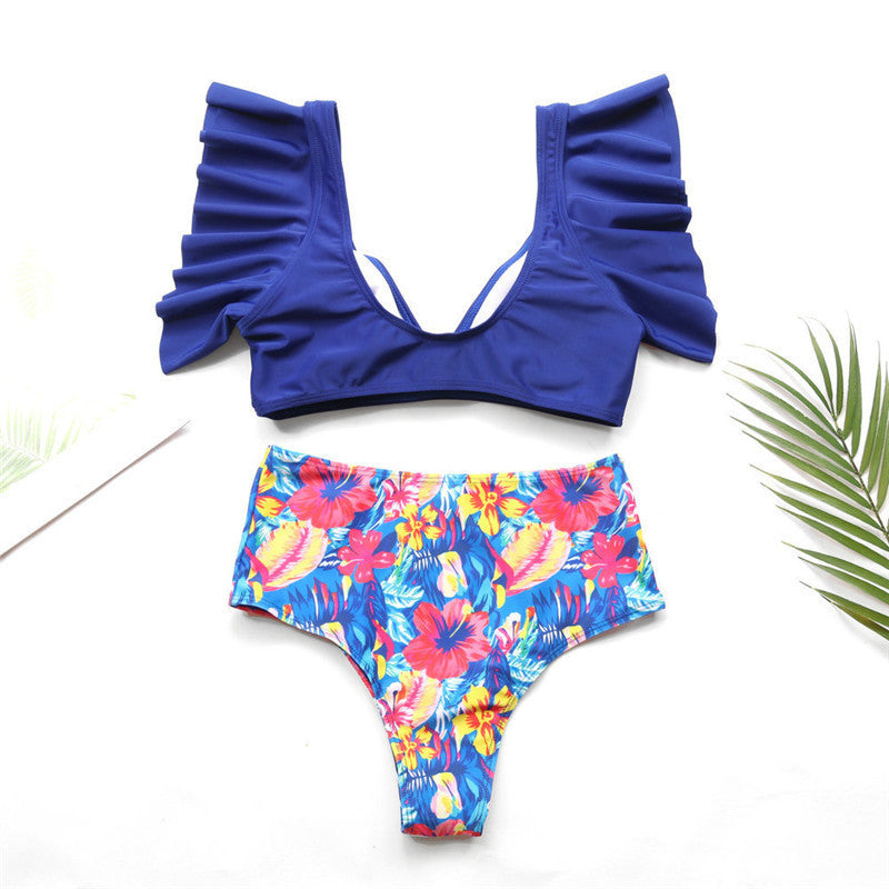 New High-Waisted Ruffle Bikini in Three Colors