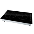 Electric Cooktop, 2 Burners, 12'' Induction Stove Top, Built-in Magnetic Cooktop 3000W, 9 Heating Level Multifunctional Burner, LED Touch Screen w/ Child Lock & Over-Temperature Protection