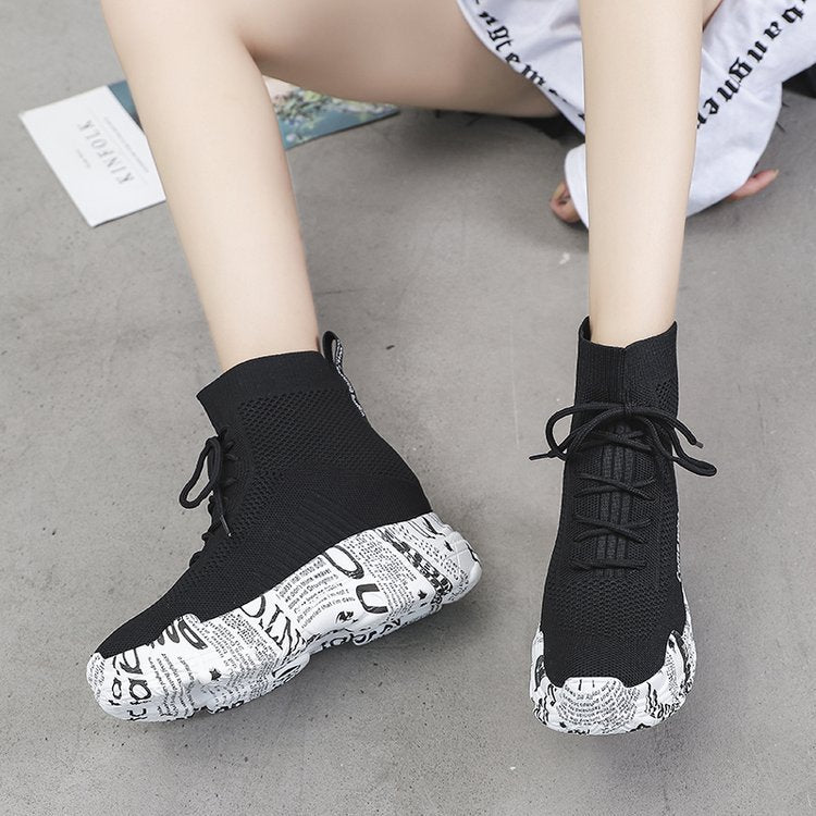 2020 Fall New Thick-Soled High-Top Sock Boots