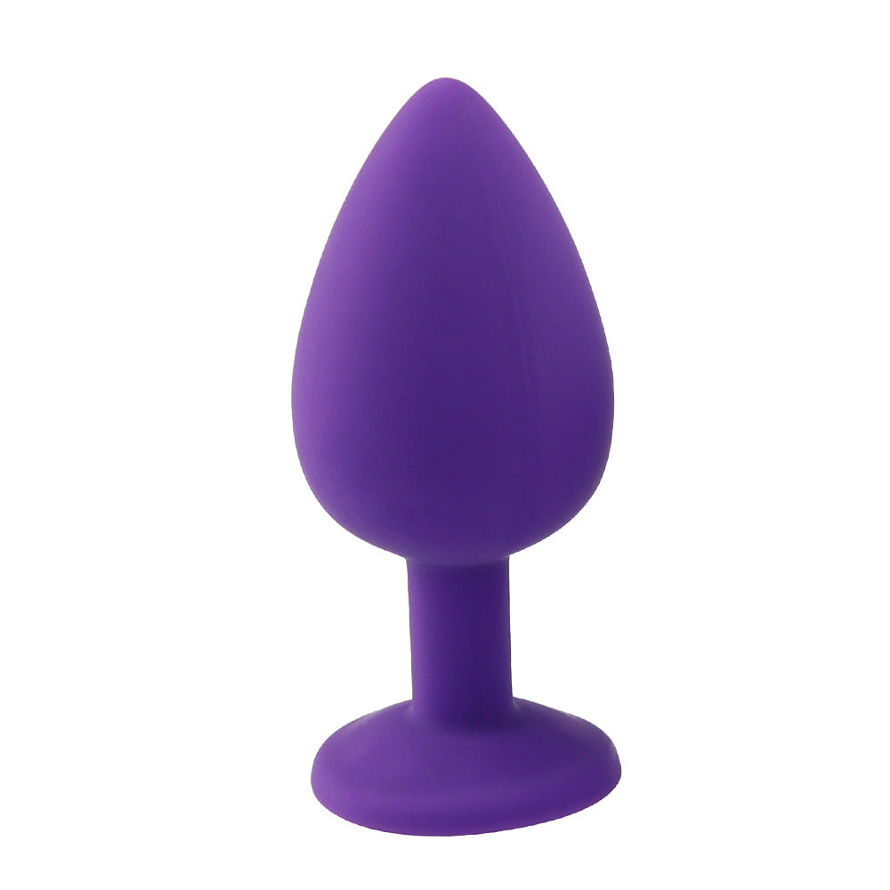 Silicone Anal Plug with Diamonds for Backdoor Pleasure