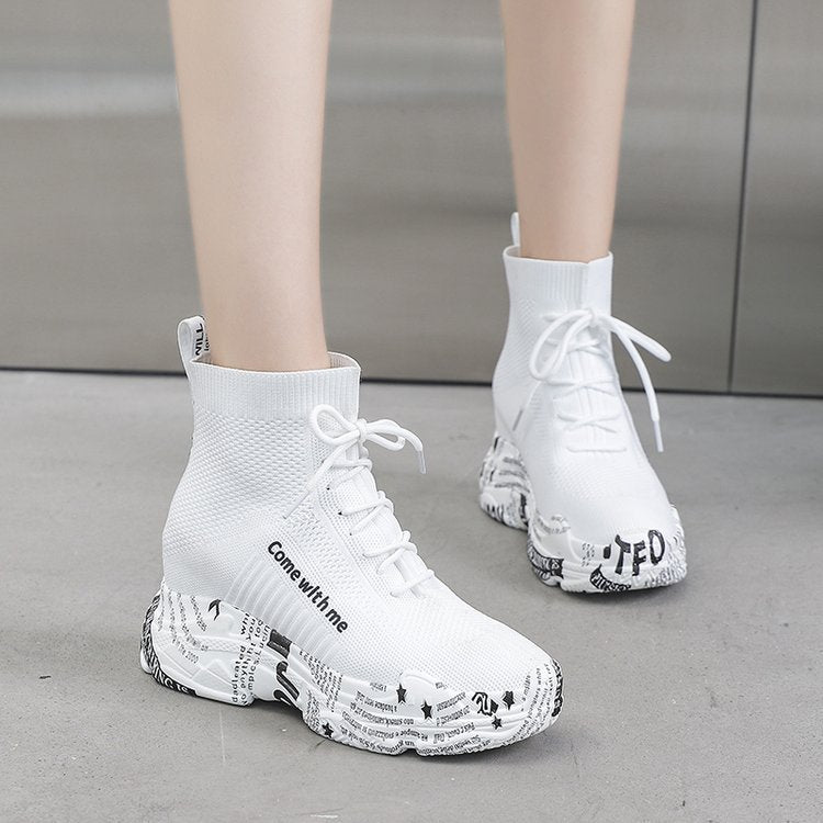 2020 Fall New Thick-Soled High-Top Sock Boots