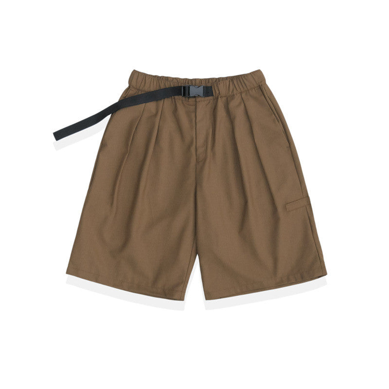 Loose Japanese Drape Suit Shorts - Casual Five-point Pants