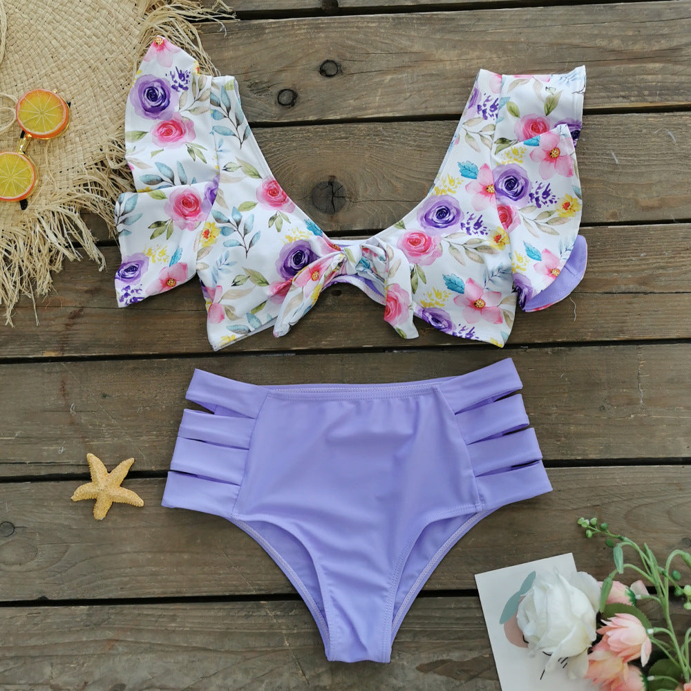 2024 New Ruffled High-Waisted Bikini Swimsuit