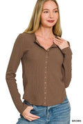 Zenana Double Knit Snap Button Shirts