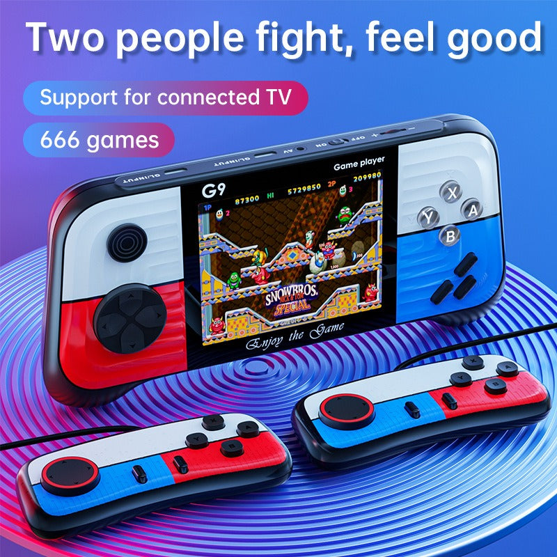Retro Handheld Game Console with Joystick and Color Display