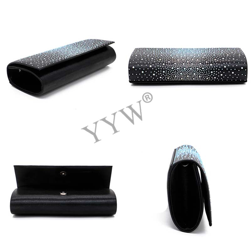 Satin Evening Clutch Bag with Rhinestone Rivets
