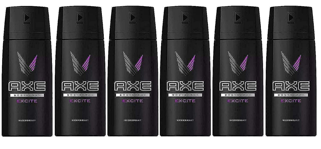 AXE Body Spray Deodorant Excite 150 ml (Pack of 6)