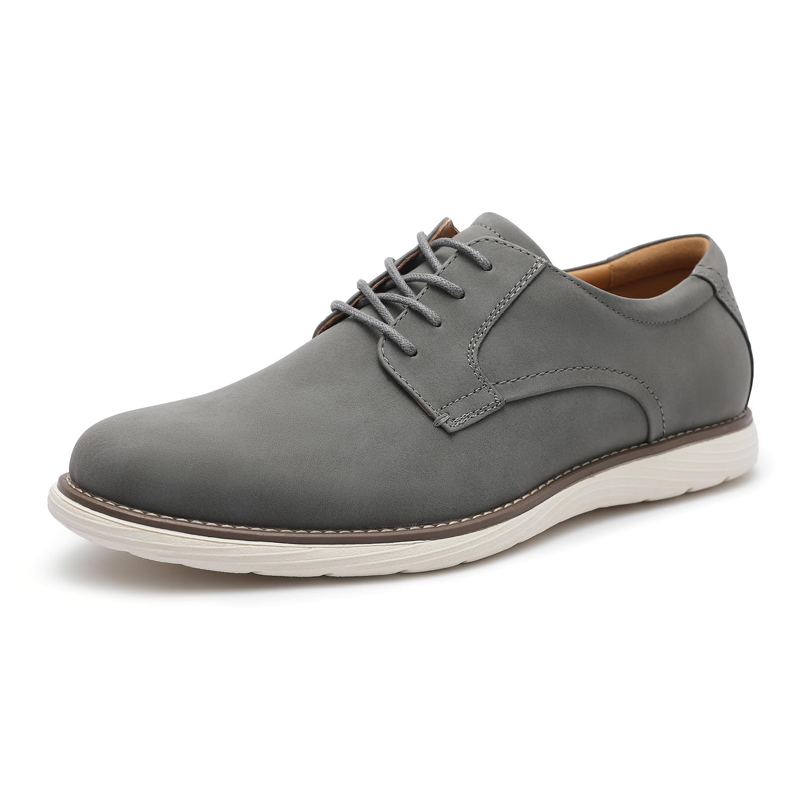 CLOWSE Mens Casual Dress Shoes Fashion Dress Sneakers Business Oxford Shoes Comfortable Oxford Sneakers Office Walking Shoes Grey 13