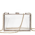 Transparent Acrylic Evening Clutch with Chain Shoulder Bag
