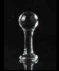 Crystal Glass Anal Plug with Beads for Pleasure