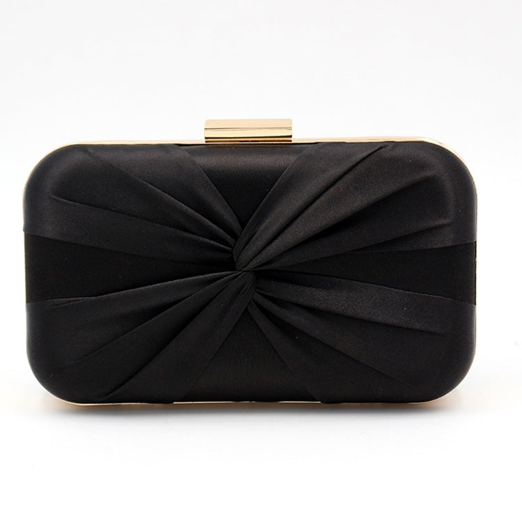 Handmade Silk Evening Clutch with Bow for Women