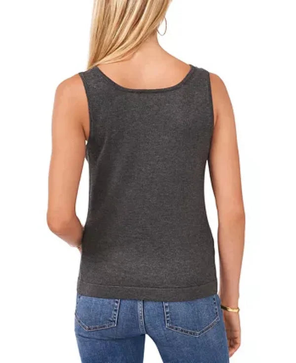 Vince Camuto Knit Tank, Size Small in Medium Heather Grey, Size Small